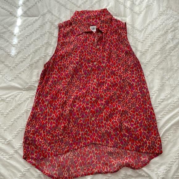Cabi blouse, red print, size Medium - Picture 1 of 3